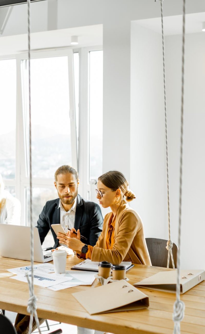 Business people working in the meeting room